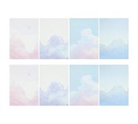 Homoyoyo 64pcs Elegant Mist Pattern Letter Paper Stationery for Writing Smoothly Made of Quality Paper, Classic Style Suitable for Festivals and Thank-You Letters