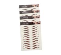 Homoyoyo 6d Waterproof Artificial Eyebrow 4pcs Brown Eyebrow Transfer Stickers for Natural Makeup and Wear