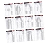 Homoyoyo 6d Waterproof Hair-like Eyebrow Stickers, 12 Pieces Imitation False Eyebrows, Temporary Makeup Brow Tattoos for Natural Look, Suitable for Daily Makeup and Special Occasions