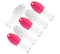 Homoyoyo 6pcs 6ml Empty Lip Gloss Tubes Set Refillable Plastic Honey Pot Shaped Containers with Applicator Wand for DIY Makeup Portable Colour Classified Organising