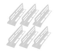 Homoyoyo 6pcs Adjustable Refrigerator Dividers for Shelves Reusable Plastic Partition Clips Fridge Organizer Dividers Convenient Storage