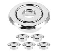 Homoyoyo 6pcs Adjustable Silver Fire Sprinkler Escutcheon Plate Trim Ring for Indoor Ceiling Metal Concealer for Home Hotel Office Sprinkler System