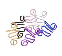 Homoyoyo 6pcs Adjustable Snake Finger Crochet Rings Unisex Yarn Tension Tool for Knitting Efficiency Handcrafted Loop Guide in Blue Purple Pink Gold Black Silver