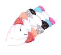 Homoyoyo 6Pcs Adorable Cat Ears Hairbands for Lightweight Glitter Festival Headbands for Day Halloween Parties and Carnival Celebrations