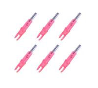 Homoyoyo 6pcs Archery LED Lighted Arrow Nocks with Manual On/off, Luminous over 48 Hours, Abs Material, Fit 6.2mm Arrow Shaft, Suitable for Hunting Bow Accessories