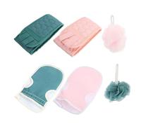 Homoyoyo 6Pcs Bath Exfoliating with Gloves Shower Mesh Skin Scrubber Strap Gentle Massage Skin Smoothing Nutrition Absorption Suitable for Shower and Bath Use
