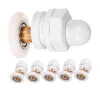 Homoyoyo 6pcs Bathroom Shower Door Rollers with Small Bearings Noise Reducing Glass Sliding Door Wheels Replacement for Smooth Effortless Sliding Shower Grooves