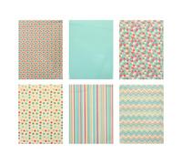 Homoyoyo 6pcs Birthday Wrapping Paper Set, Creative DIY Present Wrappers with Assorted Printed Designs, Box Wrapping Sheets for Valentine’s Day and Party Packaging