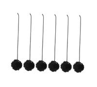 Homoyoyo 6pcs Black Hanging Cat Ball Bell for Cat Scratching Post Replacement Indoor Interactive Balls for Kittens