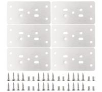 Homoyoyo 6Pcs Cabinet Hinge Repair Plates Durable Repair Kit with Screws for Easy Installation Reliable Door Cover for Furniture Restoration