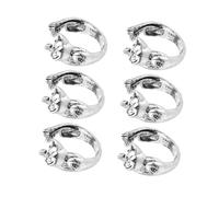 Homoyoyo 6pcs Cat Shaped Knitting Finger Rings Crochet Loop Thimbles for Fast Comfortable Crafting Yarn Guide Accessories for DIY Enthusiasts