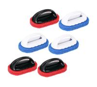 Homoyoyo 6pcs Cleaning Brush Set with Hard Sponge Base for Bathroom, Kitchen, and Floor Cleaning, Multi-Purpose Household Scrubbers for Deep Stain Removal on Tiles and Bathtubs Random Color