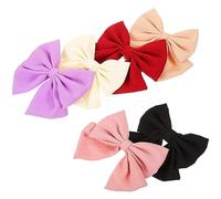 Homoyoyo 6pcs Cute Bow Hair Clips for Women Chiffon Small Bow Accessories for Parties Birthdays and Weddings