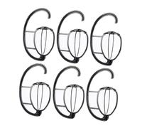 Homoyoyo 6pcs Detachable Hanging Wig Holder Stand for Multiple Wigs Portable Foldable Display Rack Lightweight for Air Drying and Travel Storage Suitable for Long and Short