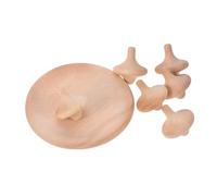 Homoyoyo 6pcs DIY Wooden Spinning Tops for Handmade Painting for Creativity and Fine Motor Skill Development Educational Board Game for Parent Interaction and Indoor Play