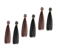 Homoyoyo 6Pcs Doll Hairpieces DIY Wig Hair for Customizing and Repairing Dolls Curly and Synthetic Hair for Handcraft and Styling Accessories