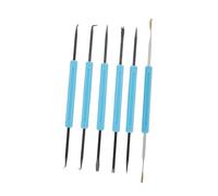 Homoyoyo 6pcs Double-Sided Solder Auxiliary Tool Sky-Blue Soldering Assist for PCB Repair Electronics Maintenance with Pressing Cutting Scraping Hooking Functions