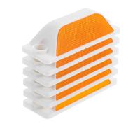 Homoyoyo 6pcs Double-Sided Yellow Rectangular Reflective Lane Markers, High Visibility Asphalt and Driveway Road Reflectors, Outdoor Safety Trail and Sidewalk Pavement Markers