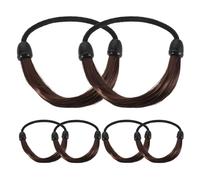 Homoyoyo 6pcs Elastic Hair Rope for Women with Secure and Invisible Hold, Plastic and Fabric Material, Stylish Korean Fashion Hair Ties for Weddings and Parties