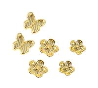 Homoyoyo 6pcs Elegant Floral Butterfly Nail Art Embellishments for DIY Designs for Festive Celebrations Professional Manicures