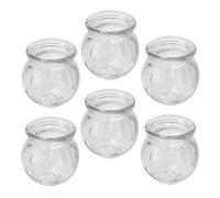 Homoyoyo 6pcs Glass Fire Cupping Set for Home Use Transparent Reusable Suction Cups for Body and Facial Massage Safe Easy-Clean Glass Jars for Joint Comfort and Soothing Therapy