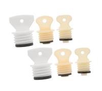 Homoyoyo 6pcs Hot Water Bottle Replacement Caps with Rubber Sealers, Hot Water Sack Stoppers Set Including Large, Medium, Small Sizes for Winter Relief and Heat Therapy