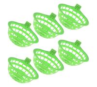 Homoyoyo 6pcs Large Green Bird Nest Pans for Pigeon Canary Finch Breeding Hatching Hollow Plastic Nesting Box Easy to Clean Safe for Cage Birds