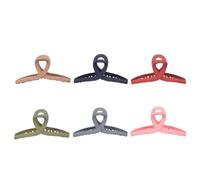 Homoyoyo 6pcs Large Non Slip Hair Claw Clips Stylish Matte Finish Claw Barrettes with Cross Line Design Suitable for Thick and Thin Hair Easy to Use for Women and Daily Hairstyles