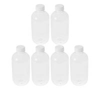 Homoyoyo 6pcs Large round Plastic Beads Storage Bottles Refillable Containers for Foam Refill, Sturdy Beads Game Accessory Bottles for Outdoor Play