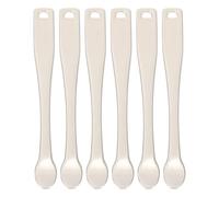 Homoyoyo 6pcs Metal Face Cream Spoons Electroplated Mask Applicator Makeup Scoop Tools for Skincare Beauty Sublimation and Cosmetic Jar Dosing in Silver