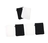Homoyoyo 6pcs Microfiber Facial Cleaning Gloves Makeup Remover Mitts Skin Friendly Exfoliating Wash Cloths for Deep Pore Cleansing and Gentle Skincare Black White