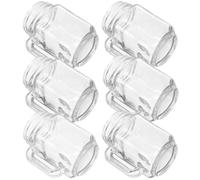 Homoyoyo 6pcs Mini Mason Jar Glass Cups Small Drinking Tumblers for Whiskey Liquor Cocktails Household Party Use Vintage Style