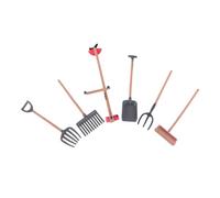 Homoyoyo 6pcs Miniature Farm Tools Set for Sand Table Decoration, Simulation Garden Hand Tools Model, DIY Micro Landscape Prop for Sandbox and Outdoor Play