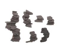 Homoyoyo 6pcs Miniature Stone Stairs for Micro Landscape Ornaments Vintage Antique Finish Garden Model Steps Realistic Detailing for Train Diorama Railway Sand Table Decorations