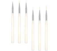 Homoyoyo 6pcs Nail Art Drawing Brush Pens for Gel Polish Manicure Tools Thin Liner Bristles for French Manicure Nail Salon Supplies