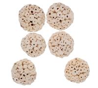Homoyoyo 6pcs Natural Edible Soft Chewing Toys for Parrots Budgies Hamsters Guinea Pigs Multi-functional Pet Foraging Chew Accessories for Care and Loneliness Reduction