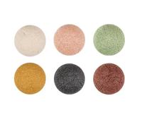 Homoyoyo 6pcs Natural Facial Cleansing Sponge Set with Semicircular Shape, Eco-Friendly Biodegradable Face Washing Puff for Gentle Pore Cleaning and Daily Skincare