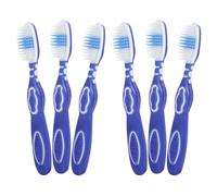 Homoyoyo 6pcs Prison Toothbrush Short Toothbrush with Nylon Bristles and Ergonomic Grip for Effective Cleaning of Teeth and Gums Designed for Inmates and Those with Mobility Or Dexterity