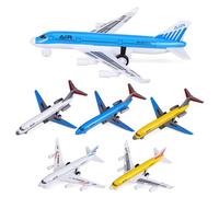 Homoyoyo 6pcs Pull Back Airplane Set Alloy Aircraft Model for Highly Realistic and Durable Smooth Gliding Action for Playtime Fun for Boys