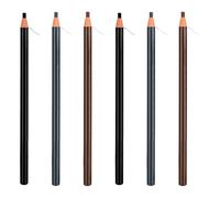 Homoyoyo 6pcs Pull Cord Eyebrow Pencils - Waterproof, Smudge-proof Brow Liners for Filling, Outlining Defining - Microblading Brow Pencil Set for Everyday Outdoor Use (medium Brown, Gray, Black)
