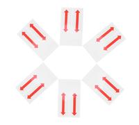 Homoyoyo 6pcs Red Double Sided Arrow Stickers Durable Safety Warning Signs for Facility Use Removable Adhesive Directional Decals High Visibility Traffic Flow Markers for Indoor Outdoor
