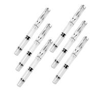 Homoyoyo 6PCS Refillable Calligraphy Pen Flexible Wolf Hair Brush Tip for Beginners Lightweight and Portable Sumi Ink Fountain Pen for Chinese Lettering and Illustration