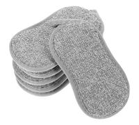 Homoyoyo 6pcs Reusable Bamboo Fiber Kitchen Scrub Sponge for Efficient Cleaning, Non-Scratch Dual-Sided Dish Scrubber Sponge Suitable for Daily Household Use