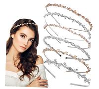 Homoyoyo 6Pcs Rhinestone Wedding Bridal Headbands Elegant Hair Crown with Pearl Crystal for Parties Proms and Special Occasions Versatile Hair Accessories for Women