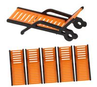 Homoyoyo 6pcs Scale Folding Plastic Lounge Deck Chairs for Dollhouse Furniture Accessories Lightweight Miniature Seaside Scene Models for Craft and Home Decor