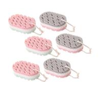Homoyoyo 6pcs Shower Sponges Back Rubbing Sponges Women Men Bathing Scrub Exfoliating Bath Supplies