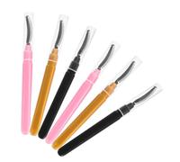 Homoyoyo 6pcs Silicone Eyelash Brushes Soft Silicone Bristles Mascara Wands Multipurpose Lash Lift Applicators Brow Lift Tool Portable Travel Makeup Kit Pink Black Gold