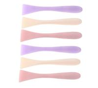 Homoyoyo 6PCS Silicone Facial Mask Brush for Mud and Cream Masks Thin Precision Applicator Spoons for Even Skincare Coverage Versatile Beauty Tools for Face Multiple Colors