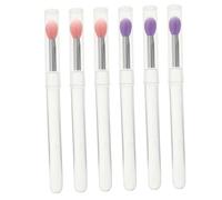 Homoyoyo 6pcs Silicone Lip Mask Brush Lip Gloss Applicator Eyeshadow Brush for Moisturizing Makeup