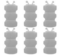 Homoyoyo 6pcs Silicone Suction Cup Shower Head Holders - Movable No-Drilling Handheld Shower Bracket for Bathroom Accessories, Universal Wall-Mounted Showerhead Stand with Suction Base